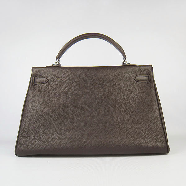 High Quality Hermes Kelly 35cm Togo Leather Bag Dark Coffee 6308